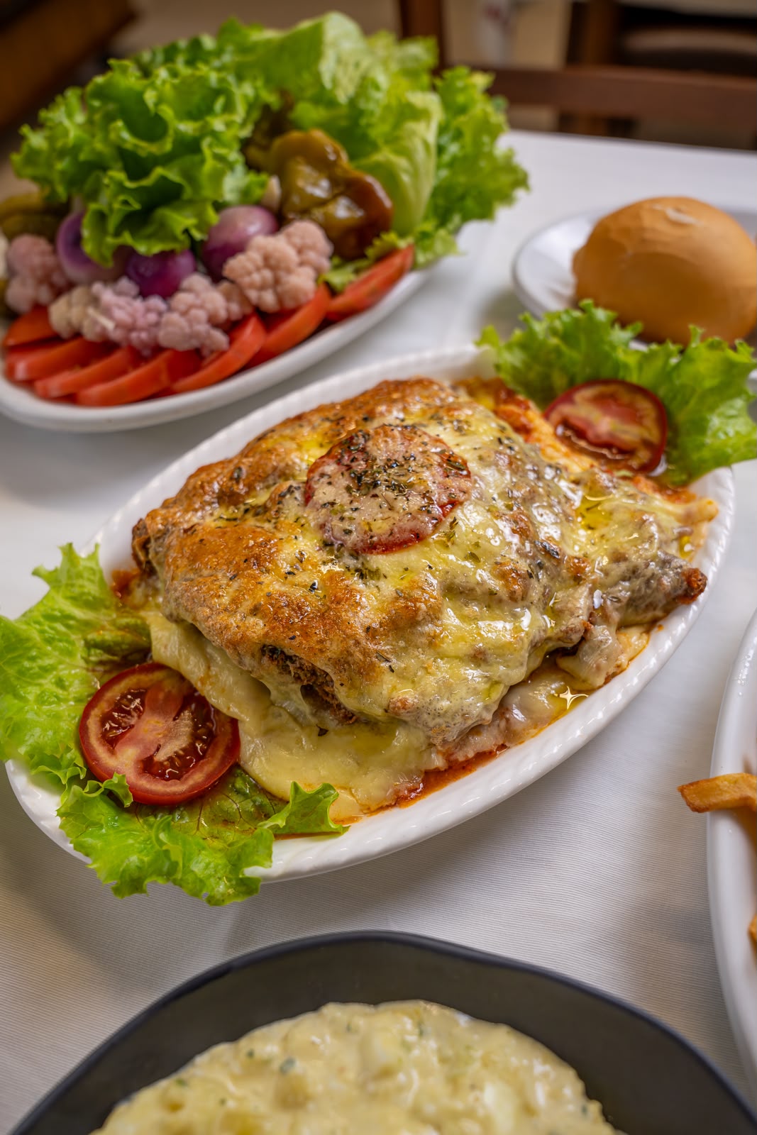 Filé à parmegiana gratinado